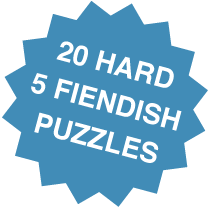 20 hard, 5 fiendish level puzzles
